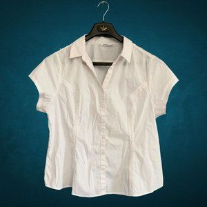 Ricki's | White | Button Down Top | Short Sleeve Blouse | Size 18